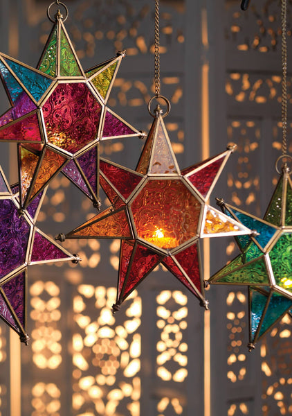 Moroccan Style Star Glass Lantern