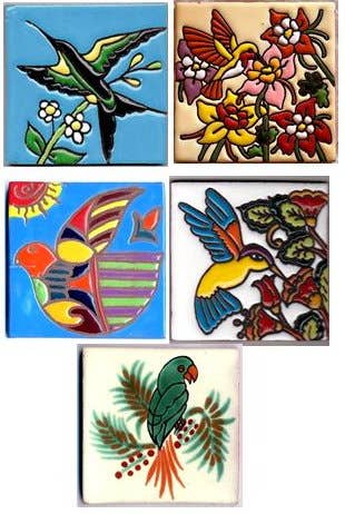 Birds tile assortment