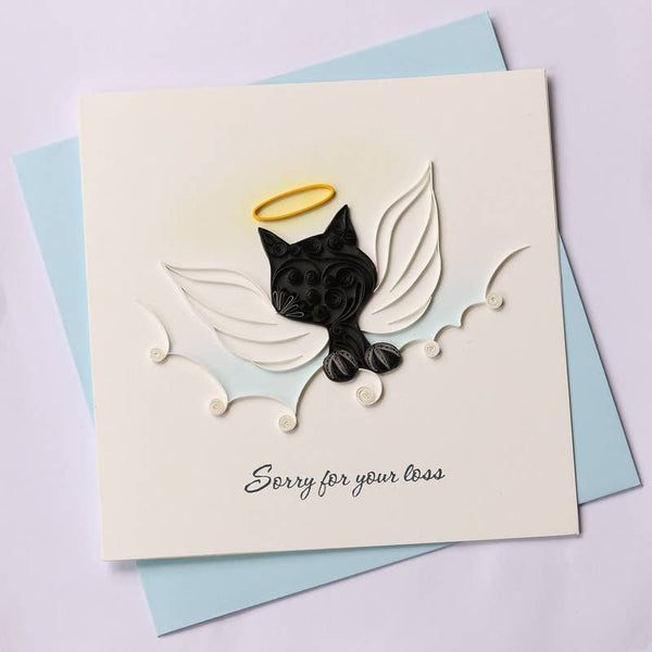 Pet Sympathy Cat Quilled Card