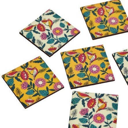 Handmade Bloom Coasters - Set of 6