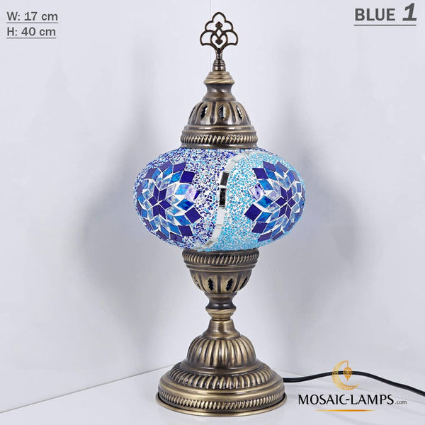 10+ Colors - Turkish Mosaic Large Globe Table Lamp, Marrakec