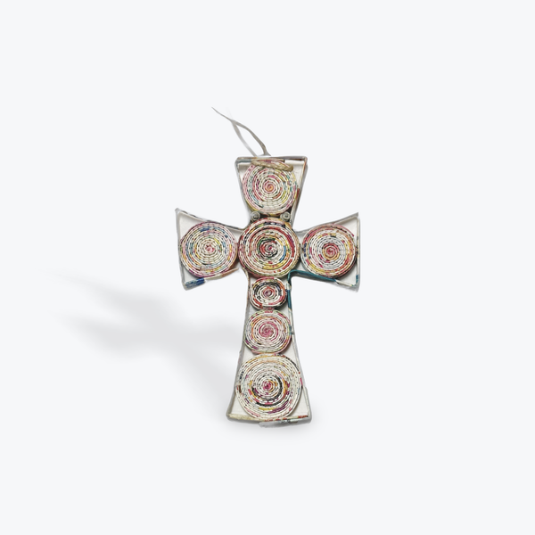 Cross Ornament - Recycled Paper