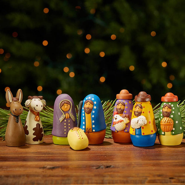Amigos Terracotta Christmas Nativity Set