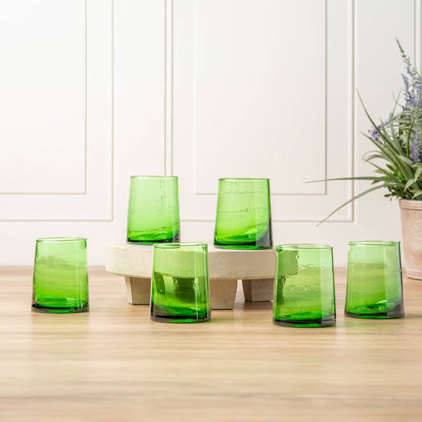 Moroccan Cone Glassware Small - Green