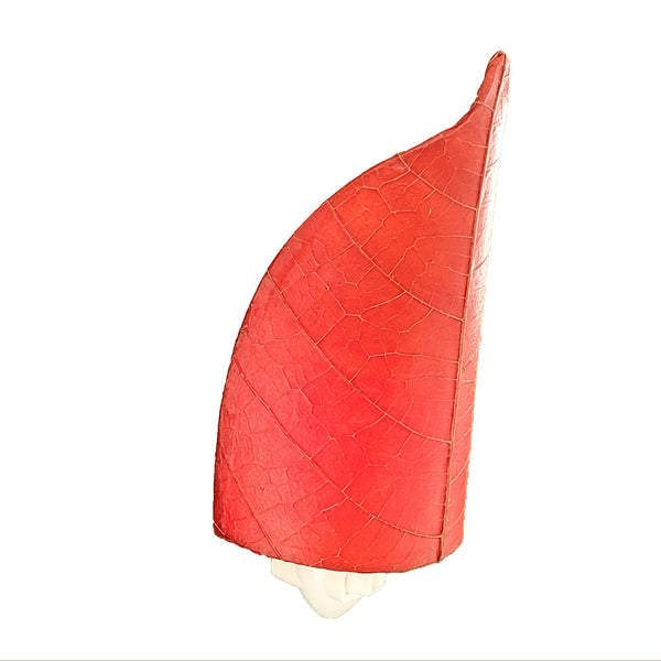 Leaf Nightlight Red, Shade Made of Cocoa Leaves