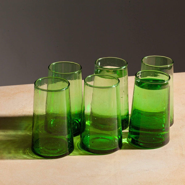 Far Wine Glasses, Green