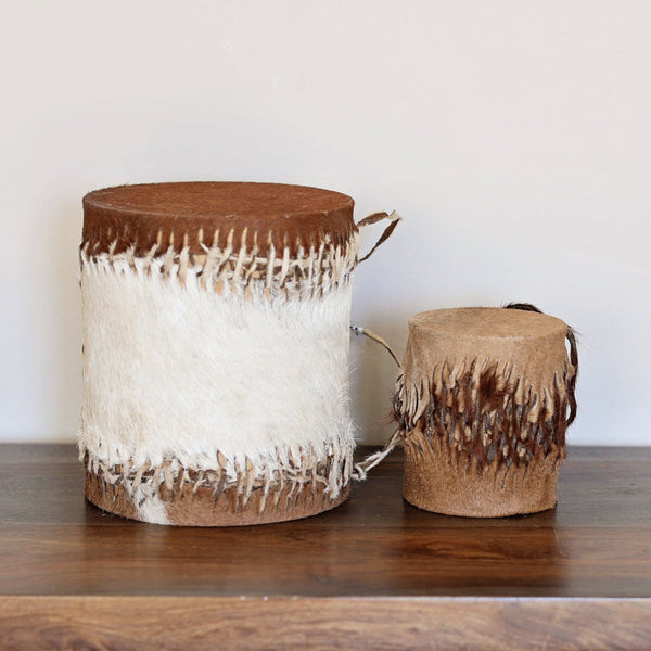Double Sided Drums: Giraffe Pattern / Small