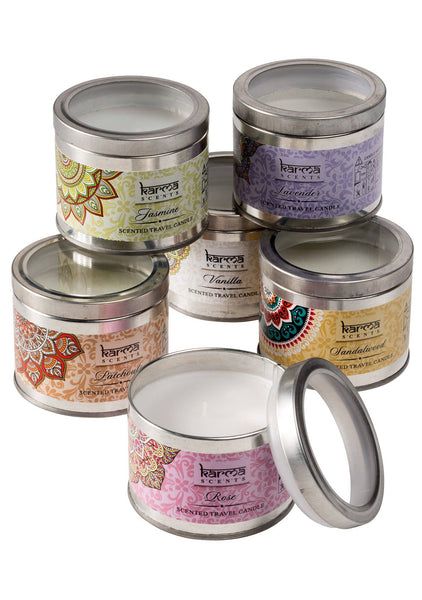 Scented Candle in Tin With Glass Lid