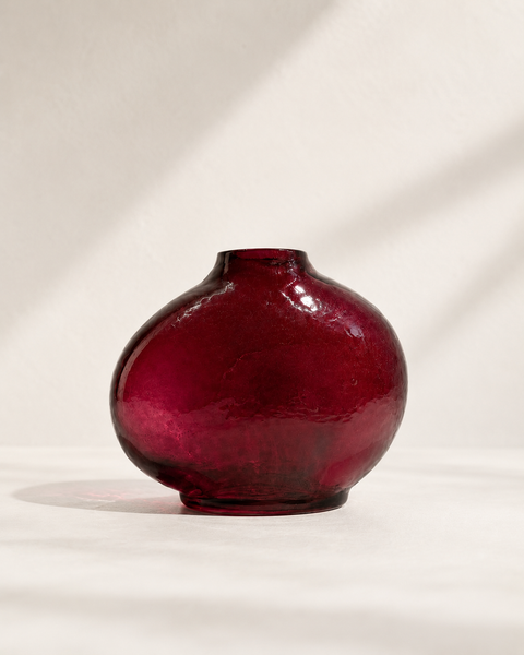 Pebble Handblown Hammered Bud Vase