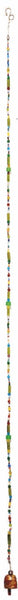 The Rainbow Color Glass Beaded Long Hanging-65"L/With Bell