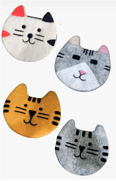 Hand Felted Cat Trivet
