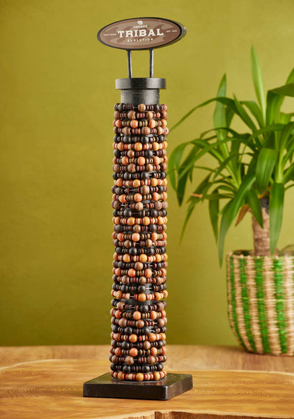 Elasticated Hard Wood Bead Bracelet