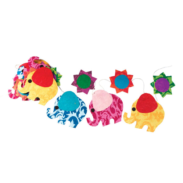 Elephant Eco-Paper Garland