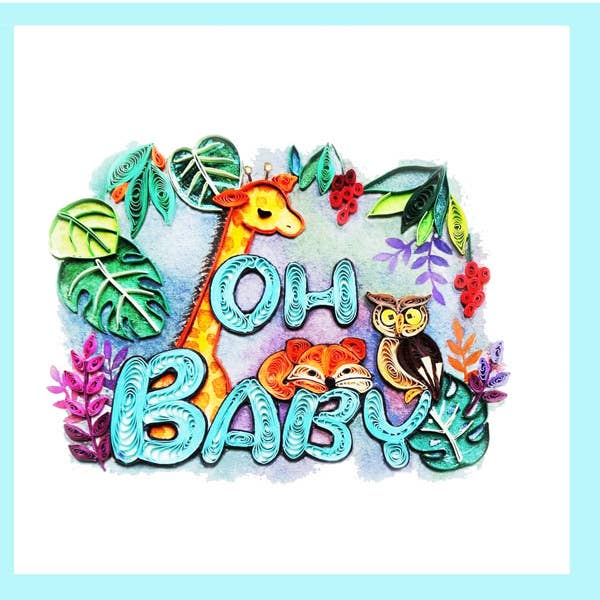 Oh Baby Quilling Card