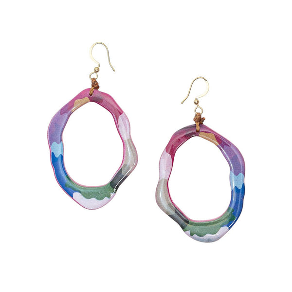 Kira Earrings - Fuchsia Combo