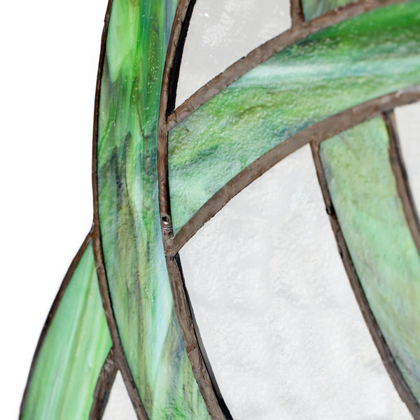 11.75"H Trinity Knot Celtic Stained Glass Window Panel