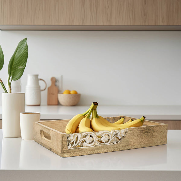 Flourish Natural/White Bed Table Trays