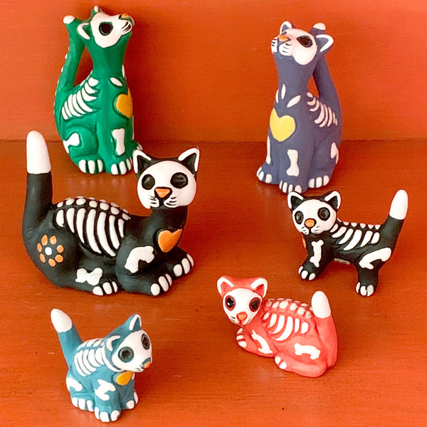 Ceramic Skelly Kitten, Peru