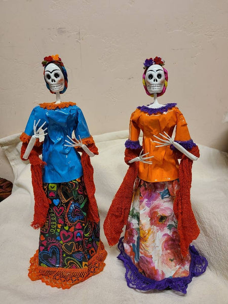 Paper Mache Día de los Muertos Frida Skeleton