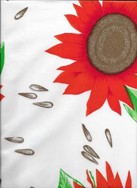 84" x 47.5" Rectangle Sunflower Tablecloth