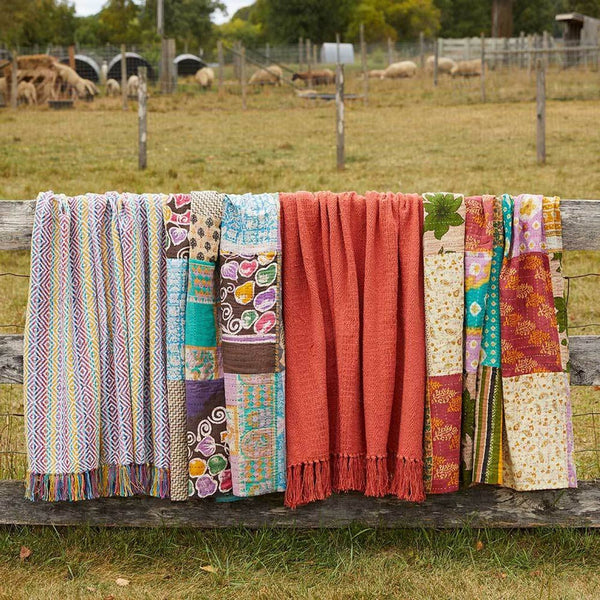 Kantha Patchwork Cool Square Throw