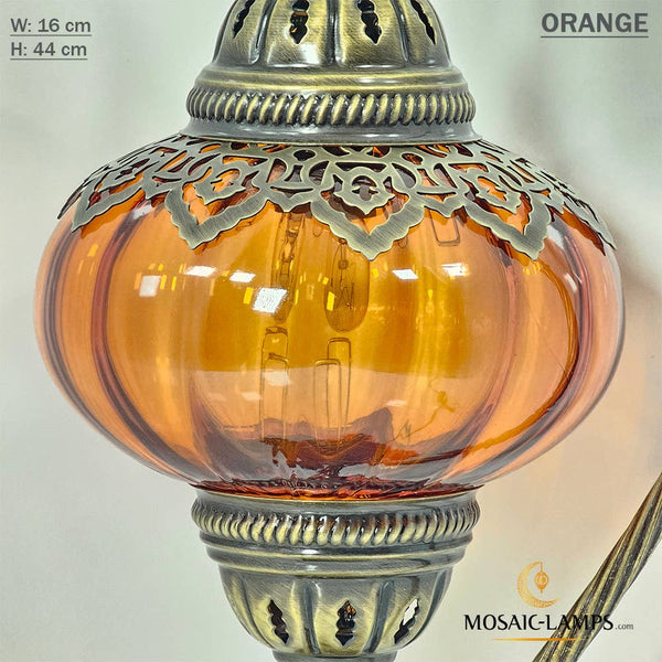 Clear Color Optic Globe Gooseneck Table Lamp