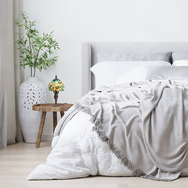 12"H Sunflower Blossoms Candlestick Accent Lamp