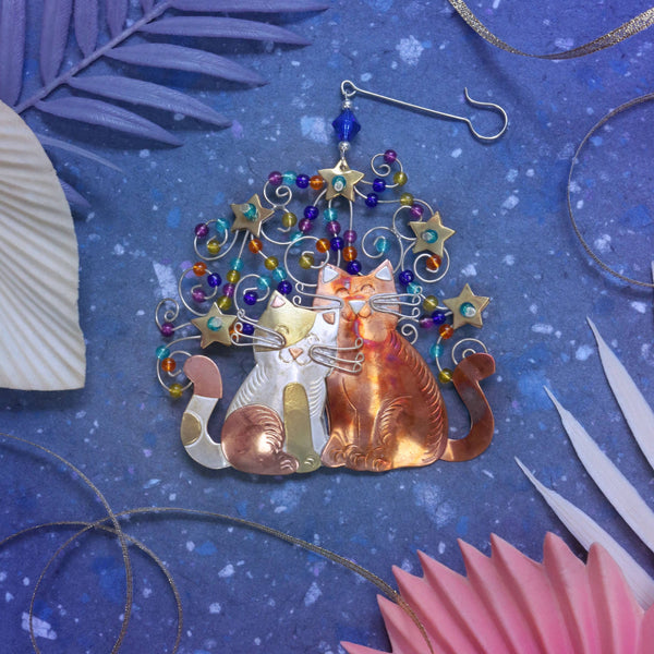 Starry Night Cats Ornament