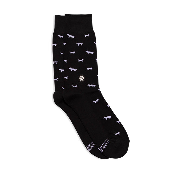 Socks that Save Dogs- Black Dogs/Large