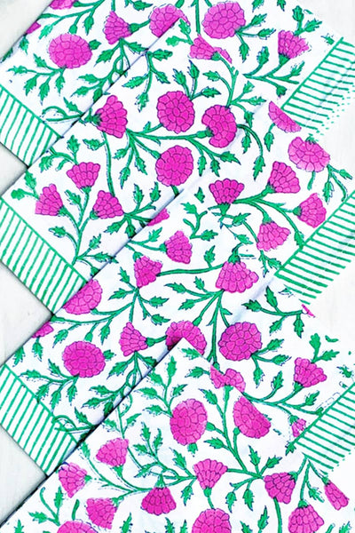 Fuchsia & Green Napkin Set