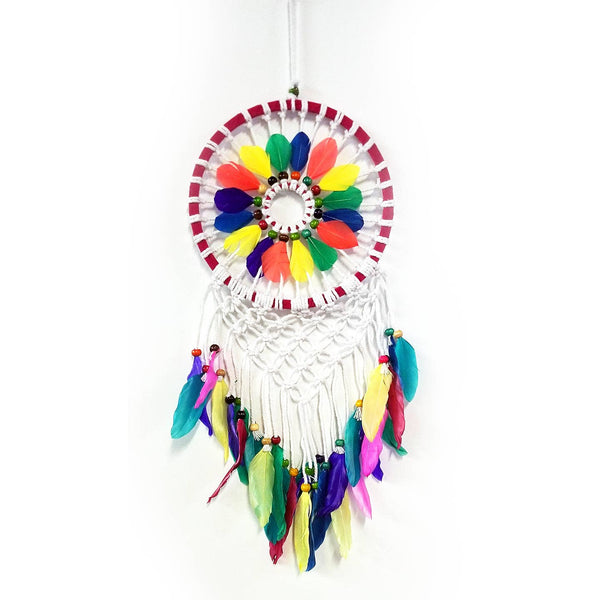 Dream Catcher Rainbow Feather
