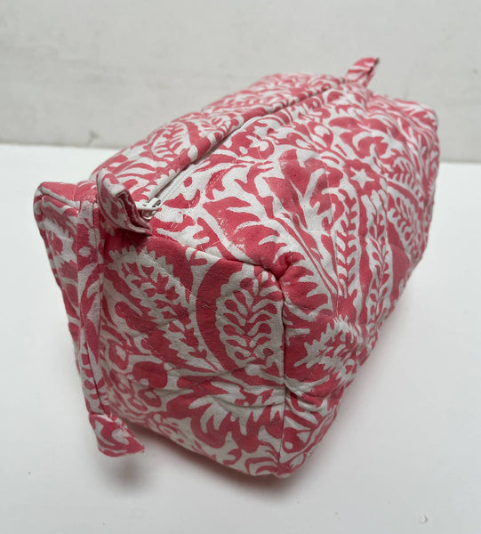 Large Cosmetic Bag - Cypress Coral