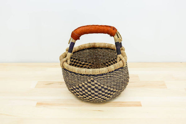 Market Basket Bolga Basket/, blue and natural
