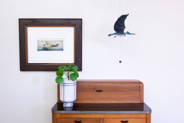 Belted Kingfisher Flying Bird Mobile