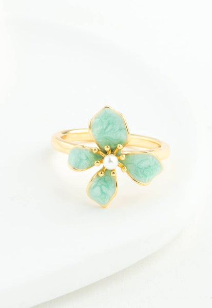Hope in Bloom Ring in Mint