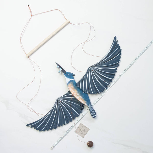 Belted Kingfisher Flying Bird Mobile