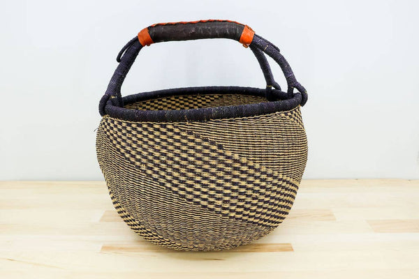 Market Basket Bolga Basket/, blue and natural