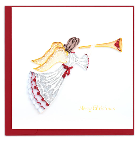 Quilled Christmas Angel Greeting Card