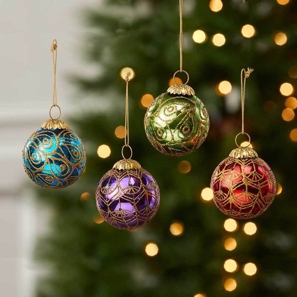 Glittering Glass Ornaments