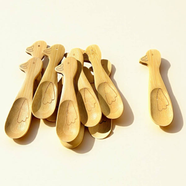 Bamboo Animal Kids & Toddler Utensils - Duck Spoon