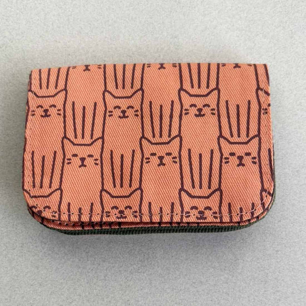Cotton Canvas Cardholders - Cat Prints - Small Wallet