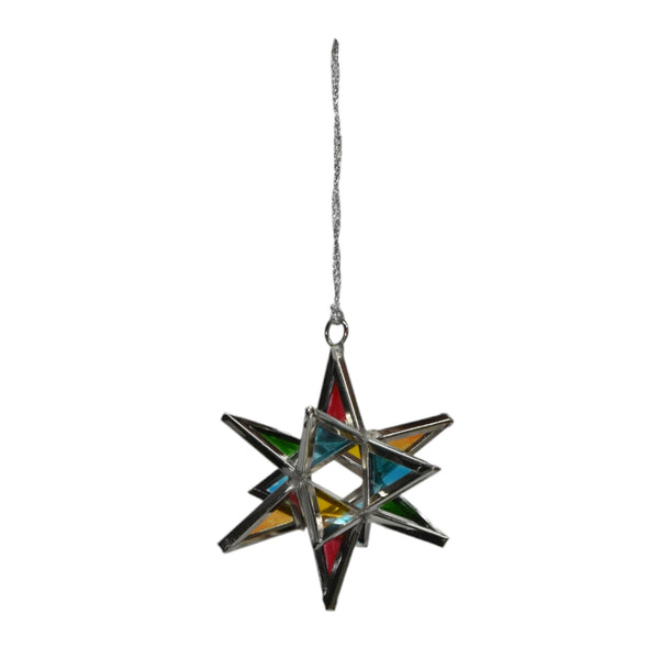 12 point Glass Star Ornaments