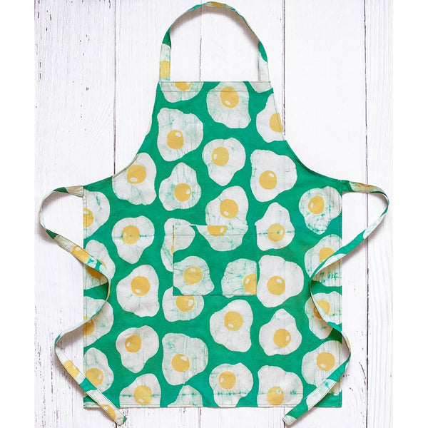 Apron Reversible: Eggs - Green-Organic