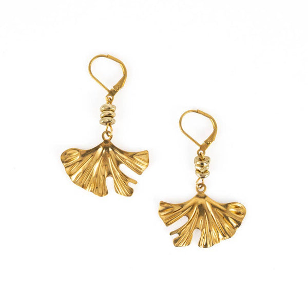 Ginkgo Leaf Earrings