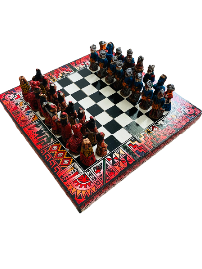 Peruvian Handmade Chess Board Game 8"