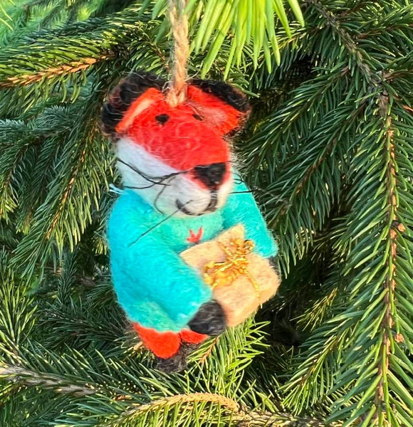 Ornament - Fox with Box