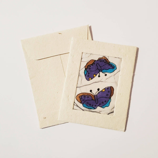 Batik Twin Butterfly Mini Card