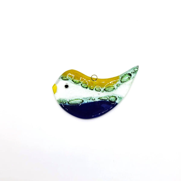 Fused Glass Bird Suncatcher Assorted Colors