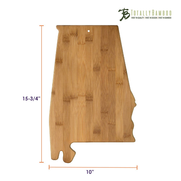 Alabama State-Shaped Bamboo Serving & Cutting Board