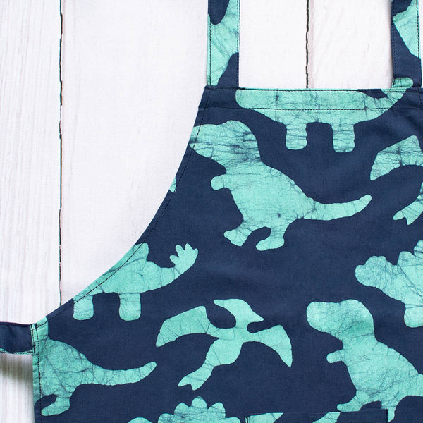 Apron Kids: Dinos - Navy-Organic